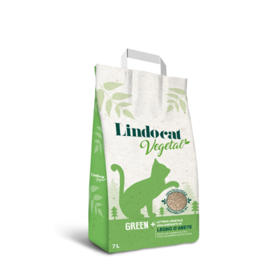 LINDOCAT VEGETALE GREEN + LETTIERA AGGLOMERANTE LEGNO ABETE 7 LT