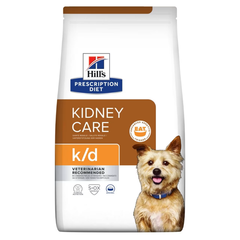 HILL&#39;S PRESCRIPTION DIET CROCCHETTE CANE K/D KIDNEY CARE RENI 1,5 KG