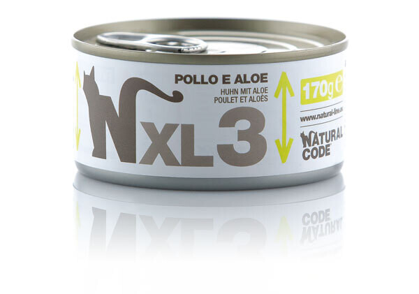 NATURAL CODE UMIDO GATTO XL3 POLLO E ALOE 170 GR