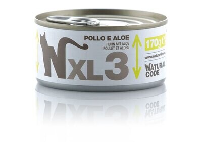 NATURAL CODE UMIDO GATTO XL3 POLLO E ALOE 170 GR