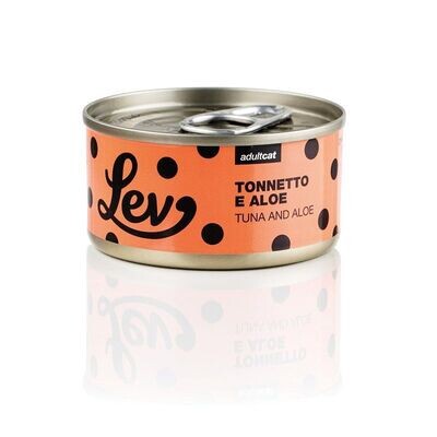 LEV CIBO UMIDO NATURALE GATTO TONNETTO E ALOE LATTINA 70 GR