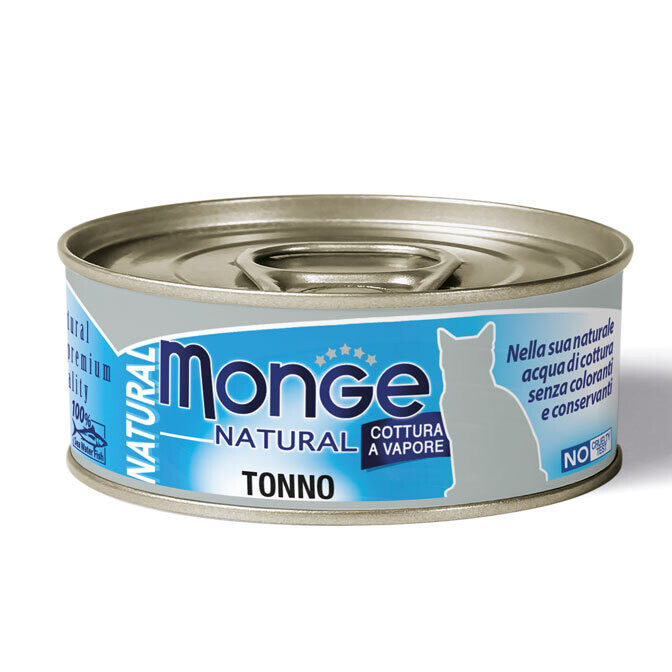 MONGE NATURAL CIBO UMIDO GATTO ADULTO TONNO 80 GR