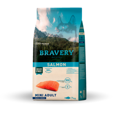 BRAVERY CROCCHETTE CANE ADULTO SALMONE MINI 2 KG