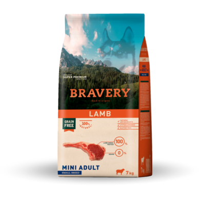 BRAVERY CROCCHETTE CANE ADULTO AGNELLO MINI 2 KG