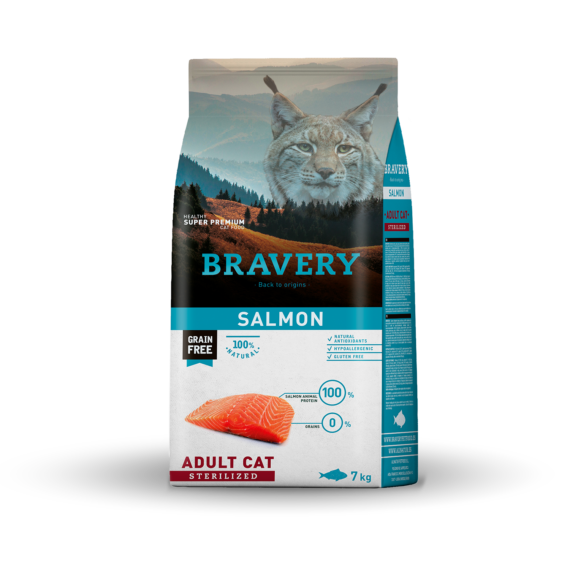 BRAVERY CROCCHETTE GATTO STERILIZZATO SALMONE 2 KG
