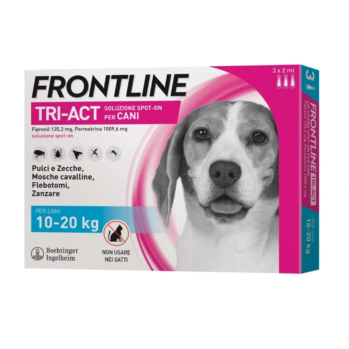 FRONTLINE TRI-ACT ANTIPARASSITARI PER CANE 10-20 KG 3 PIPETTE