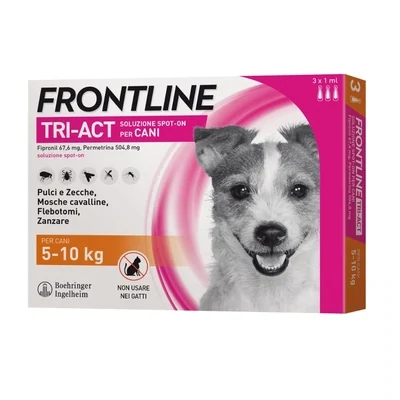 FRONTLINE TRI-ACT ANTIPARASSITARI PER CANE 5-10 KG 3 PIPETTE