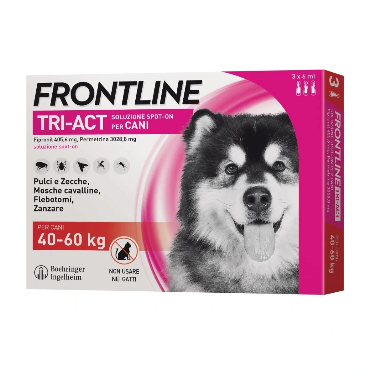 FRONTLINE TRI-ACT ANTIPARASSITARI PER CANE 40-60 KG 3 PIPETTE