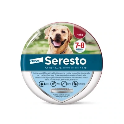 ELANCO SERESTO COLLARE ANTIPARASSITARI CANI GRANDI OLTRE 8 KG