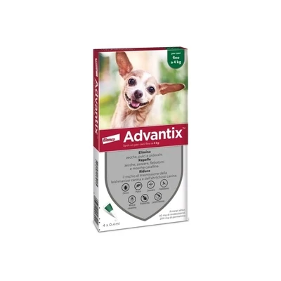 ADVANTIX SPOT ON CANE FINO A 4 KG 4 PIPETTE