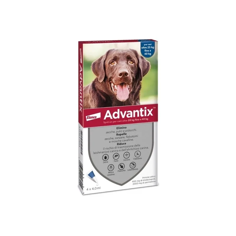 ADVANTIX SPOT ON CANE FINO A 25-40 KG 4 PIPETTE