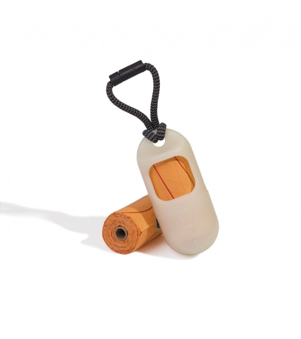 ZEE DOG POOP BAG DISPENSER PER CANI GLOW-IN-THE-DARK - FOSFORESCENTE
