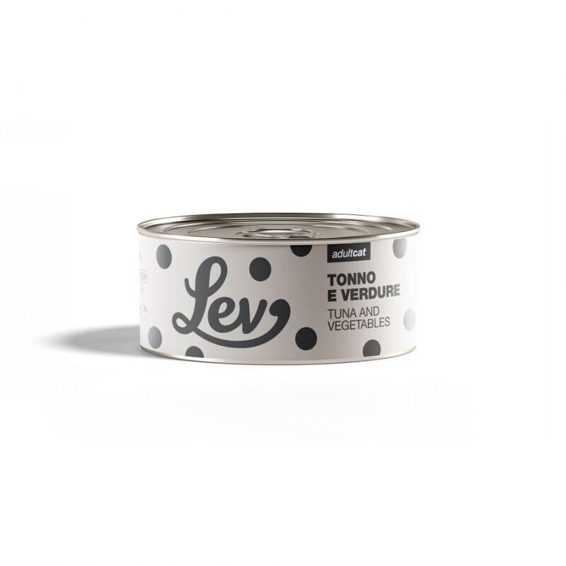 LEV CIBO UMIDO NATURALE GATTO TONNO E VERDURE LATTINA 140 GR