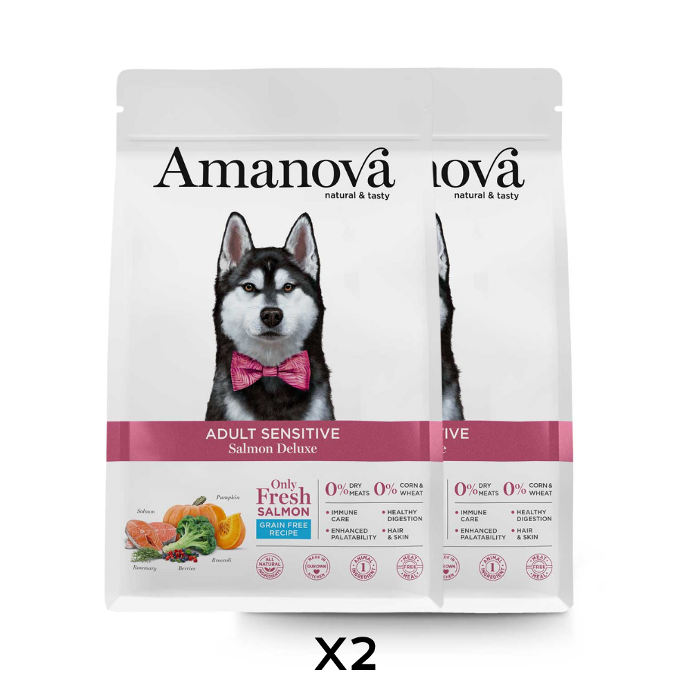 2 X AMANOVA CANE ALL BREED SENSITIVE SALMONE 10 KG