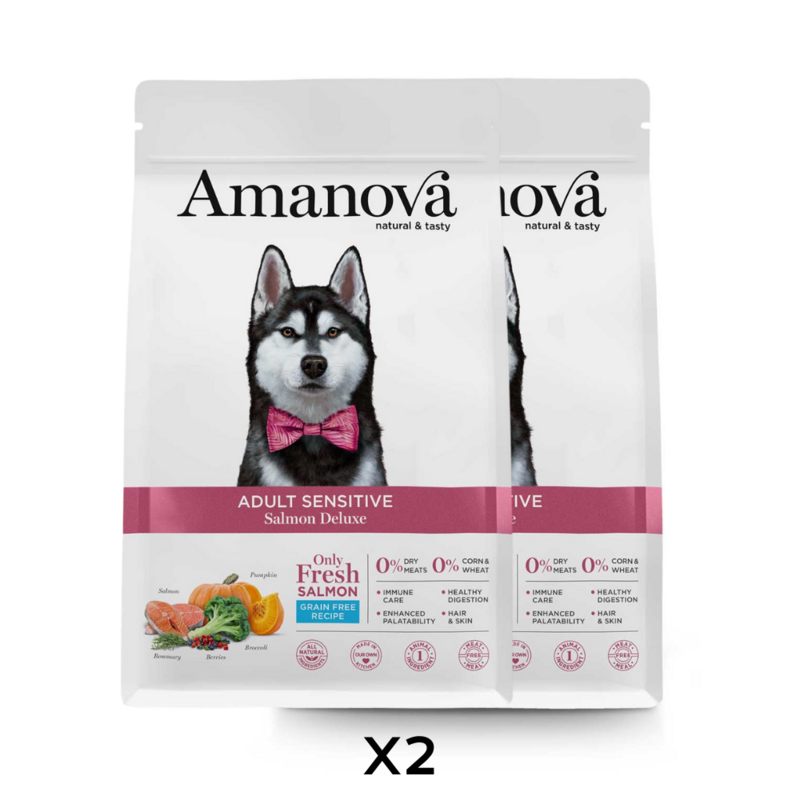 2 X AMANOVA CANE ALL BREED SENSITIVE SALMONE 10 KG