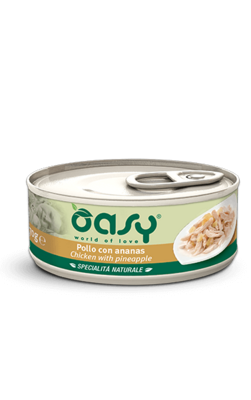 OASY CIBO UMIDO NATURALE GATTO ADULTO POLLO CON ANANAS 70 GR