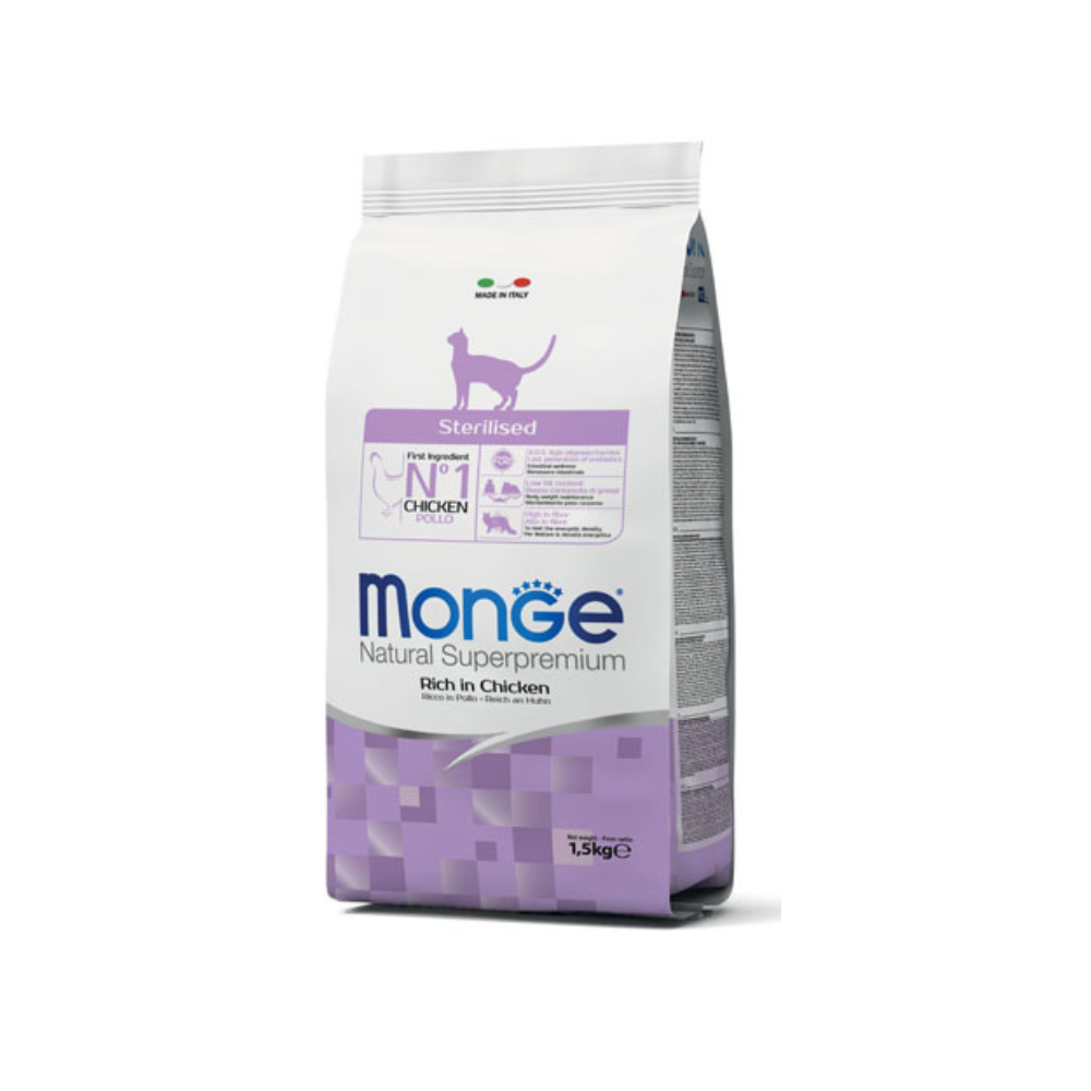 MONGE CROCCHETTE GATTO STERILIZZATO POLLO 1,5 KG