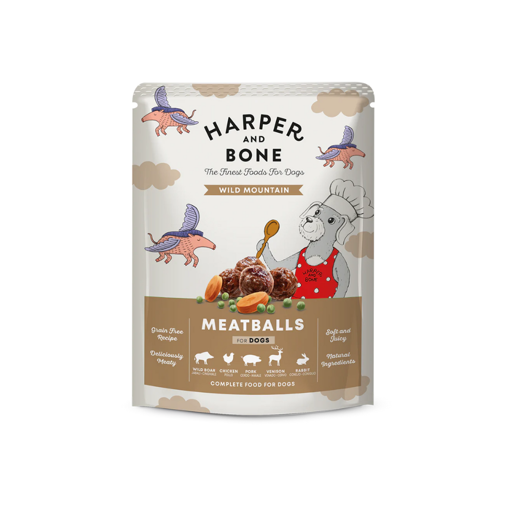 HARPER AND BONE CIBO POLPETTE MEATBALLS WILD MOUNTAIN 300 GR