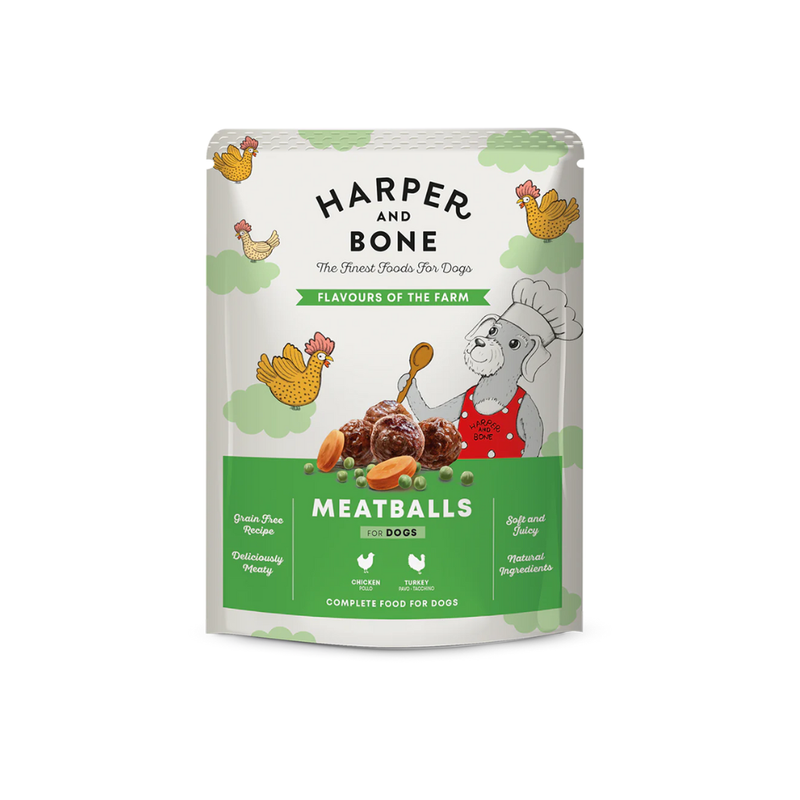 HARPER AND BONE CIBO POLPETTE MEATBALLS FLAVOURS OF THE FARM 300 GR