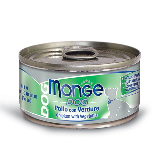MONGE UMIDO NATURAL CANE POLLO CON VERDURE 95 GR