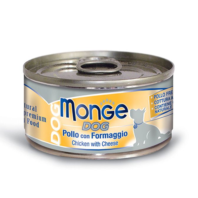 MONGE UMIDO NATURAL CANE POLLO CON FORMAGGIO 95 GR