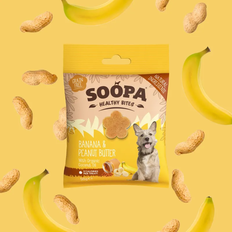 SOOPA SNACK BITES PER CANE BANANA E ARACHIDI