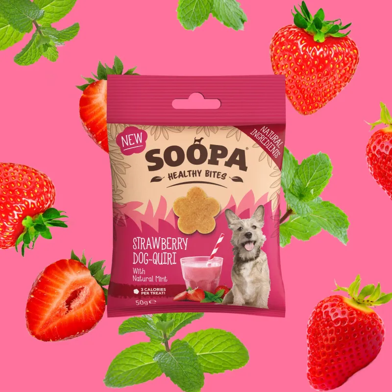 SOOPA SNACK BITES PER CANE GUSTO FRAGOLA