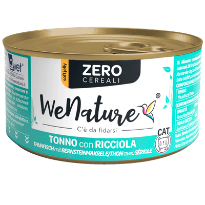 WENATURE CIBO UMIDO GATTO TONNO CON RICCIOLA ZERO CEREALI 85 GR