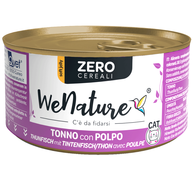 WENATURE CIBO UMIDO GATTO TONNO CON POLPO ZERO CEREALI 85 GR