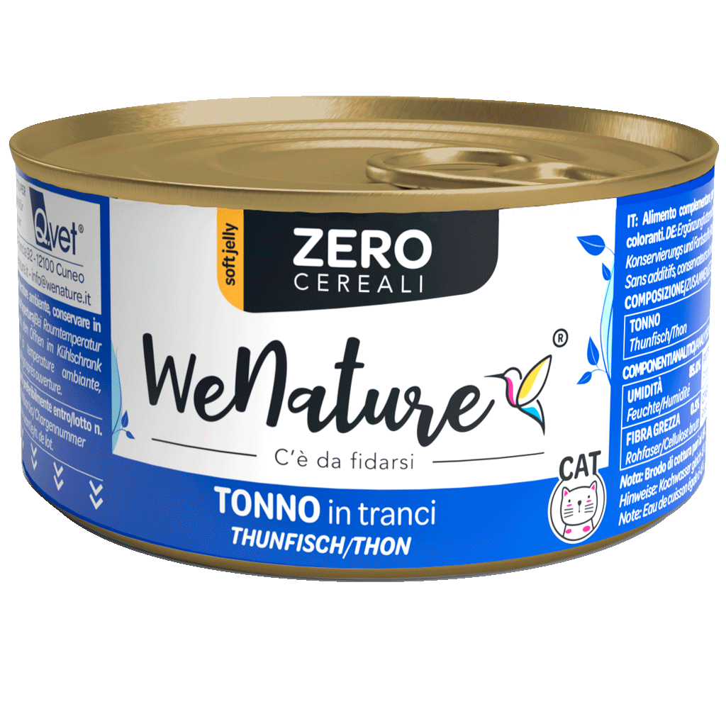 WENATURE CIBO UMIDO GATTO TRANCI DI TONNO ZERO CEREALI 85 GR