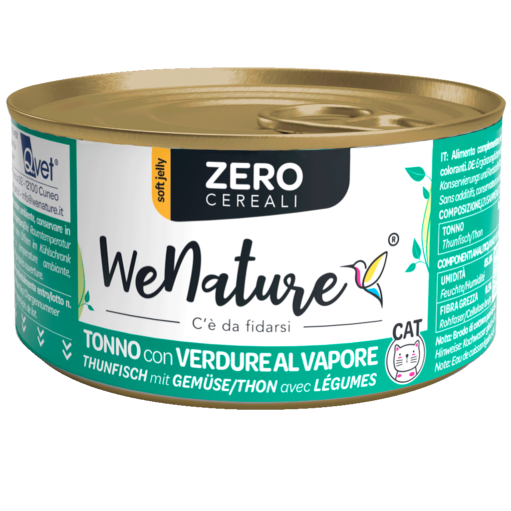 WENATURE UMIDO GATTO TONNO CON VERDURE ZERO CEREALI 85 GR
