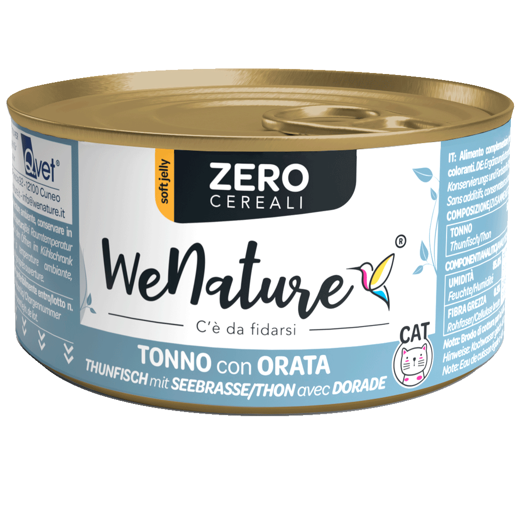 WENATURE CIBO UMIDO GATTO TONNO CON ORATA ZERO CEREALI 85 GR