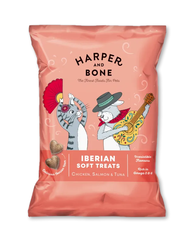 HARPER &amp; BONE SNACK CANE E GATTO POLLO, SALMONE E TONNO 75 GR