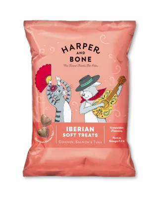 HARPER &amp; BONE SNACK CANE E GATTO POLLO, SALMONE E TONNO 75 GR