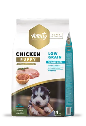 AMITY CANE MEDIUM PUPPY POLLO 4 KG