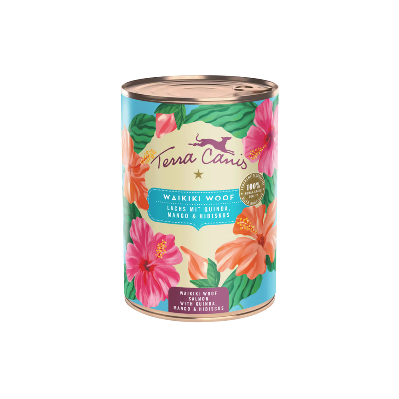 TERRA CANIS UMIDO CANE MENU FLOWER SALMONE CON QUINOA 400 GR