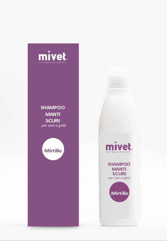 MIVET SHAMPOO CANI E GATTI MANTI SCURI MIRTILLO 250 ML