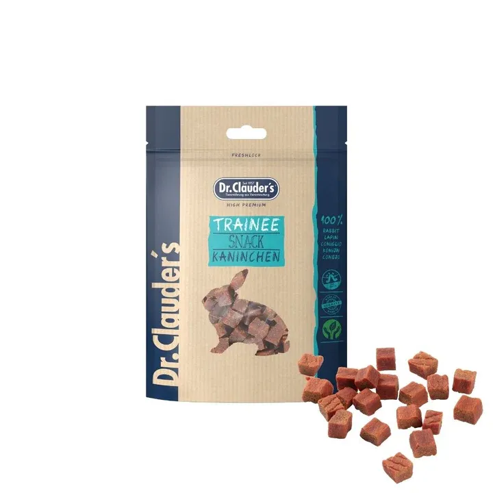 DR. CLAUDER&#39;S TRAINEE SNACK CANE CUBETTI CONIGLIO 80 GR