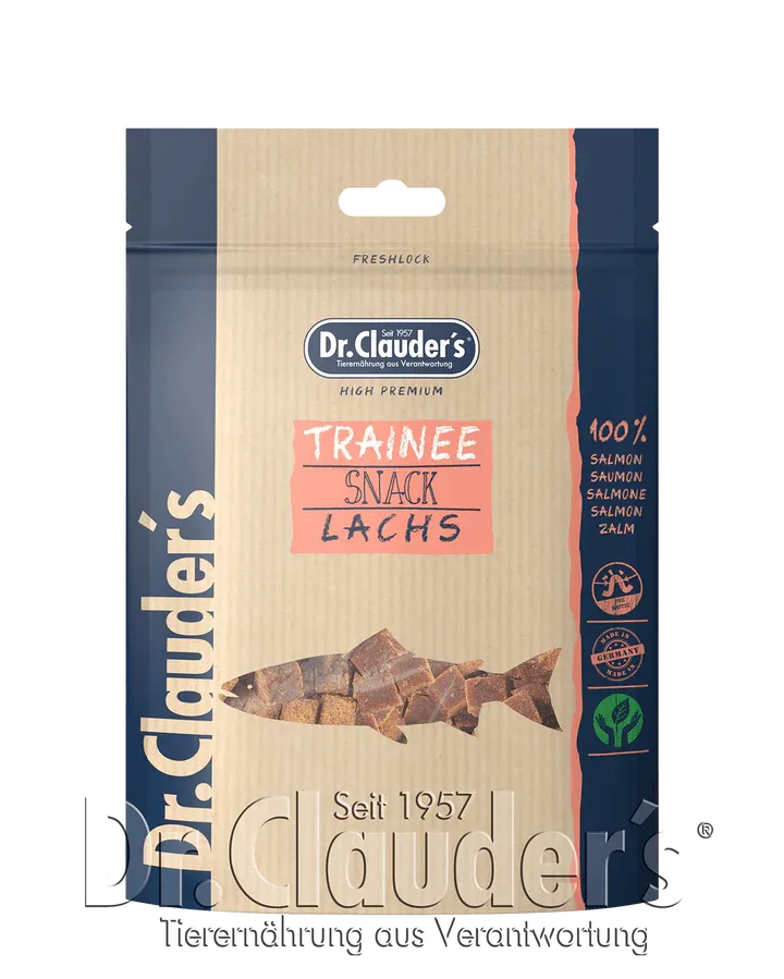 DR. CLAUDER&#39;S TRAINEE SNACK CANE CUBETTI SALMONE 80 GR