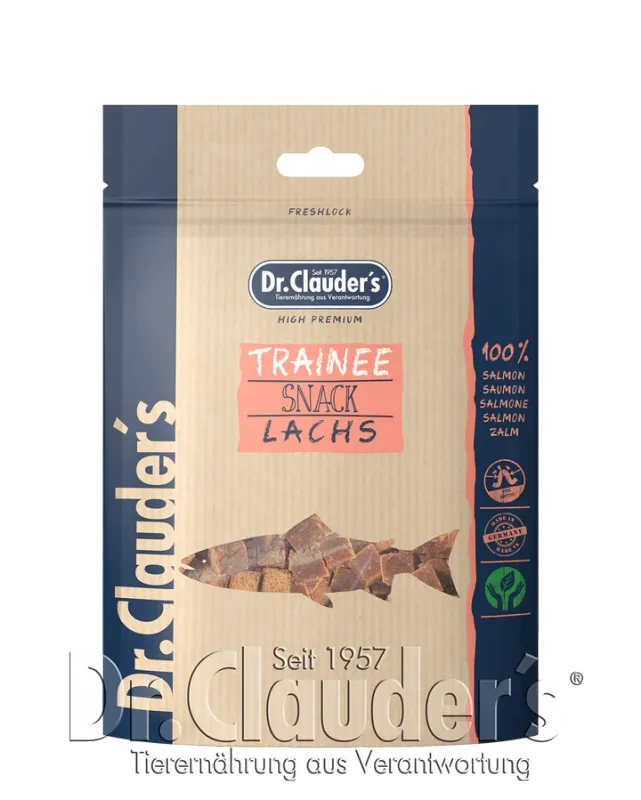 DR. CLAUDER&#39;S TRAINEE SNACK CANE CUBETTI SALMONE 80 GR