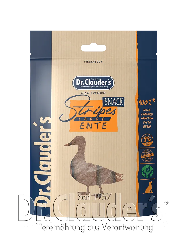 DR. CLAUDER&#39;S TRAINEE SNACK CANE STRISCE ANATRA 80 GR