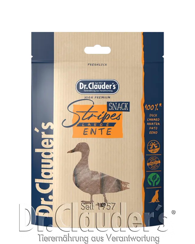 DR. CLAUDER&#39;S TRAINEE SNACK CANE STRISCE ANATRA 80 GR
