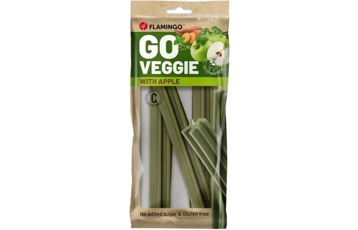 FLAMINGO SNACKS VEGGIE BASTONE CON MELA VERDE 150 GR