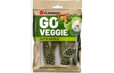 FLAMINGO SNACKS VEGGIE SPAZZOLINO CON MELA VERDE 160 GR