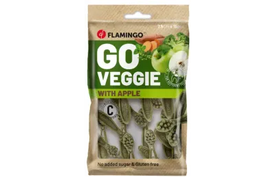 FLAMINGO SNACKS VEGGIE SPAZZOLINO CON MELA VERDE 120 GR