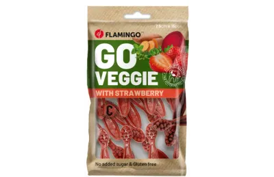 FLAMINGO SNACKS VEGGIE SPAZZOLINO CON FRAGOLA 120 GR