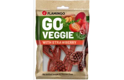 FLAMINGO SNACKS VEGGIE SPAZZOLINO CON FRAGOLA 160 GR