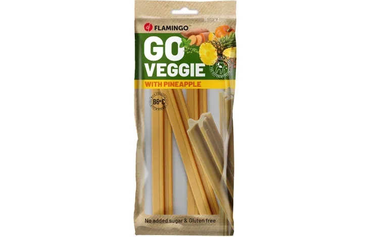 FLAMINGO SNACKS VEGGIE BASTONE CON ANANAS GIALLO 150 GR