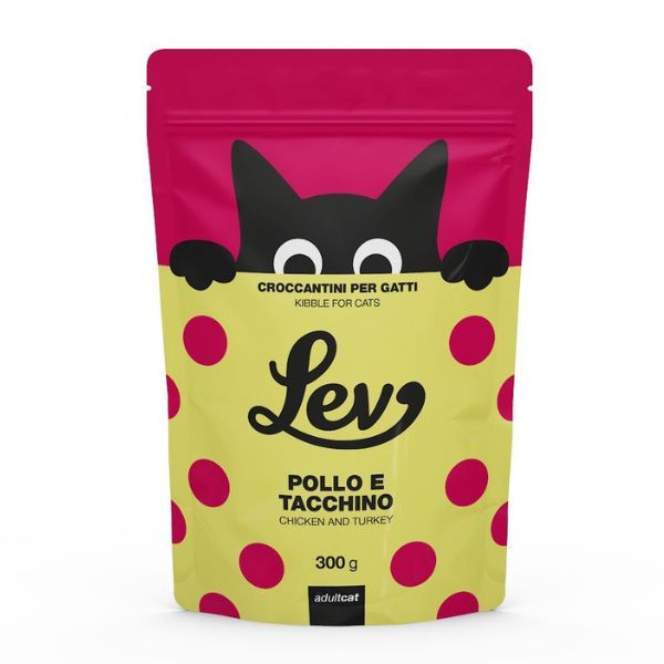 LEV DRY CAT GATTO ADULTO POLLO E TACCHINO 300 GR