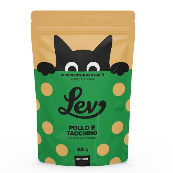 LEV DRY CAT GATTO STERILIZZATO POLLO E TACCHINO 300 GR
